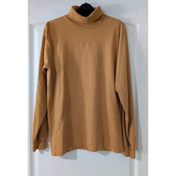 Obey | Men's Cotton Turtleneck in Camel - Picture 1 of 7
